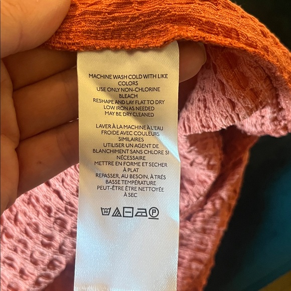 Anthropologie Terracotta Waffle Textured Wrap Dress, size XS - Picture 12 of 13